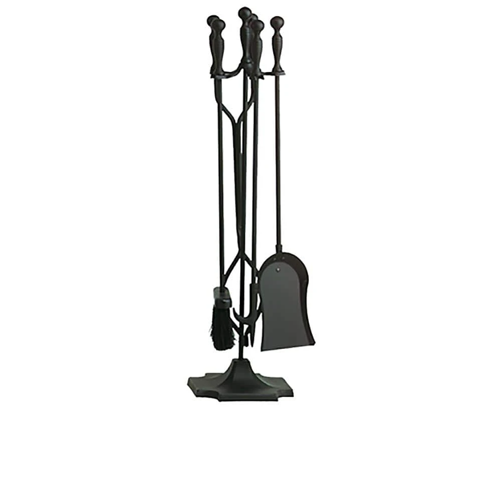 5 Piece Black Fireplace Tool Set - 30.5-in H 1 5 Piece Black Fireplace Tool Set - 30.5-in H
