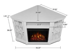Lynette Corner Electric Fireplace TV Stand In White -electric fireplace Store 1750E W LA 9bf188c3 82e6 4027 a564 10c96c62c828