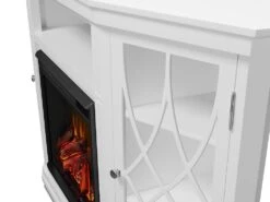 Lynette Corner Electric Fireplace TV Stand In White -electric fireplace Store 1750E W Lg3 a52336fa 140b 4b37 92a9 c2be5b4d35a5