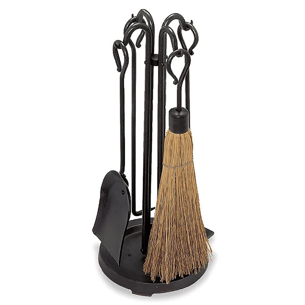 Pilgrim 5 Piece Raised Hearth Vintage Iron Fireplace Tool Set - 23-in H 1 Pilgrim 5 Piece Raised Hearth Vintage Iron Fireplace Tool Set - 23-in H