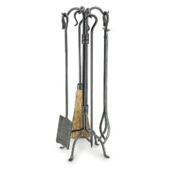 Pilgrim Shepherd's Crook Vintage Iron Fireplace Tool Set - 33-inH