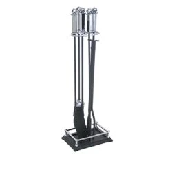 Pilgrim Old English Fireplace Tool Set, Polished Nickel