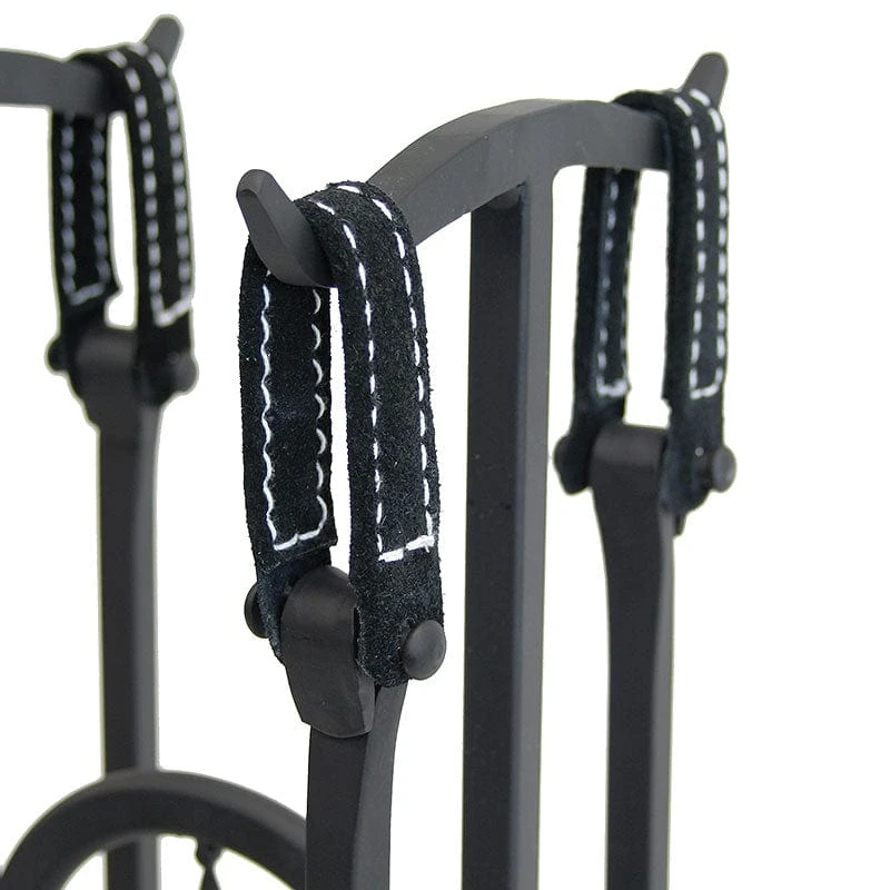 Pilgrim 5 Piece Western Star Black Fireplace Tool Set - 28.5-in H 2 Pilgrim 5 Piece Western Star Black Fireplace Tool Set - 28.5-in H - Image 2