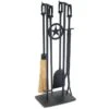Pilgrim 5 Piece Western Star Black Fireplace Tool Set - 28.5-in H -electric fireplace Store 18059 Lg