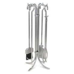 Pilgrim 5 Piece Newport Stainless Steel Fireplace Tool Set - 28-inH