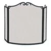 Pilgrim Arch Bow 3-Panel Screen, Matte Black -electric fireplace Store 18211 1000