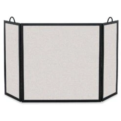 Pilgrim 26-in Height 3 Fold Rectangular Screen In Matte Black