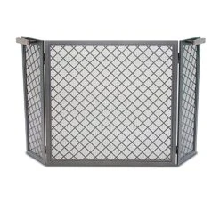 Pilgrim Stanton 3-Panel Screen, Natural Iron