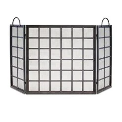 Pilgrim Manor 3-Panel Screen, Distressed Bronze