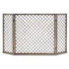 Pilgrim 3 Fold Hartwick Fireplace Screen, Antique Brass -electric fireplace Store 18243 1000