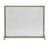 Pilgrim Bay Branch Embossed Single Panel Screen, Brass