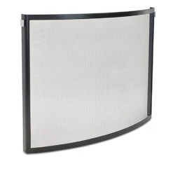 Pilgrim Odessa Bowed Screen, Black & Polished Nickel