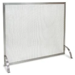 Pilgrim Single Panel Newport Stainless Steel Fireplace Screen
