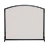 Pilgrim Arched Single Panel Screen, Matte Black -electric fireplace Store 18270 1000