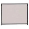 Pilgrim Single Panel 44-in Forged Iron Fireplace Screen In Matte Black