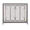 Pilgrim Iron Gate Single Panel Screen, Burnished Black -electric fireplace Store 18289 1000