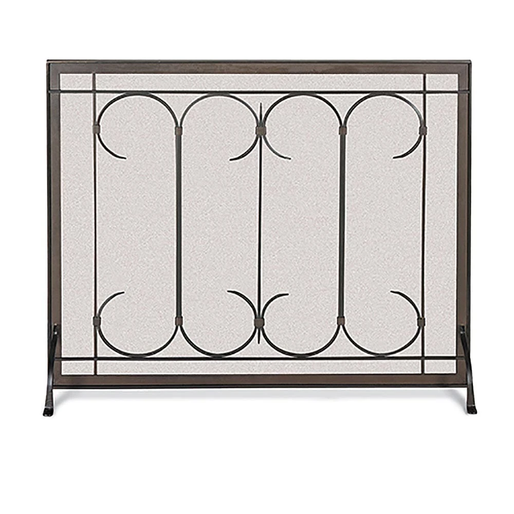 Pilgrim Iron Gate Single Panel Screen, Burnished Black 1 Pilgrim Iron Gate Single Panel Screen, Burnished Black