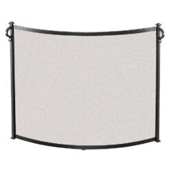 Pilgrim Single Panel 39-in Bowed Craftsman Fireplace Screen In Vintage Iron