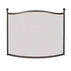 Pilgrim Ball And Claw Bowed Screen, Burnished Black