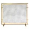 Pilgrim Sinclair Single Panel Fireplace Screen, Burnished Brass