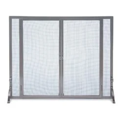 Pilgrim Full Height 39-in Door Fireplace Screen In Vintage Iron
