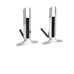 Pilgrim Gosham Andiron, Polished Nickel & Black