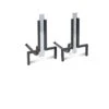 Pilgrim Stapleton Andiron, Polished Nickel & Black