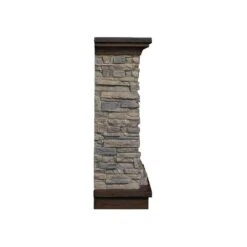 Austin Infrared Electric Fireplace Mantel Package In Stone - 18WM30048-16001 -electric fireplace Store 18WM30048 16001 Side Silo