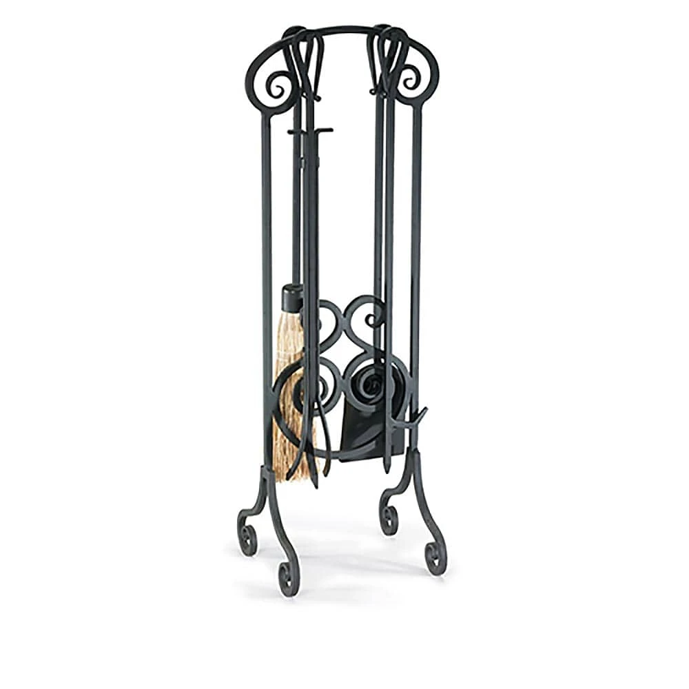 Pilgrim 5 Piece Antique Scroll Fireplace Tool Set, Black 1 Pilgrim 5 Piece Antique Scroll Fireplace Tool Set, Black
