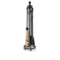 Pilgrim Garden Trivet Fireplace Tool Set, Black