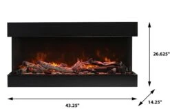 Amantii TruView XL Series 40-in 3-Sided Linear Electric Fireplace -electric fireplace Store 40 TRU VIEW XL DEEP LA updated 0ba30e81 d8d0 4648 a23f b9e23c727fa7