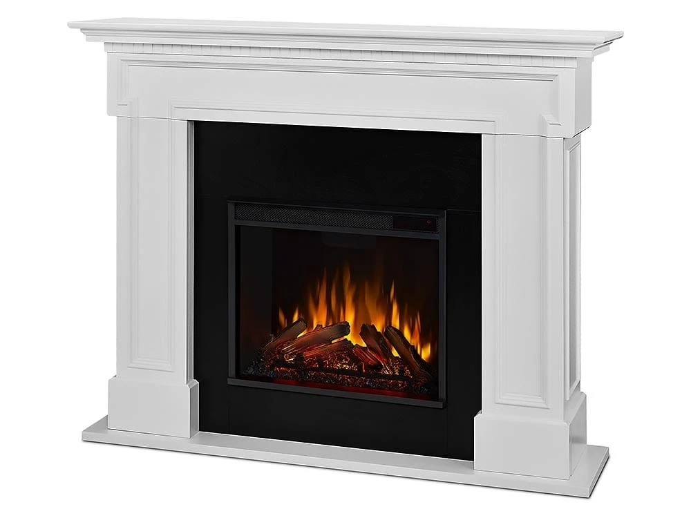 Thayer Electric Fireplace Mantel Package In White- 5010E-W 2 Thayer Electric Fireplace Mantel Package In White- 5010E-W - Image 2
