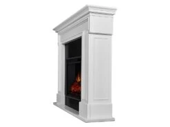 Thayer Electric Fireplace Mantel Package In White- 5010E-W 8 Thayer Electric Fireplace Mantel Package In White- 5010E-W -electric fireplace Store 5010E W Lg2