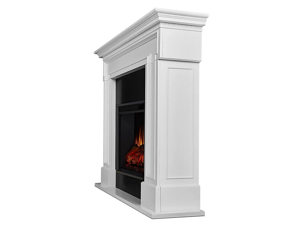 Thayer Electric Fireplace Mantel Package In White- 5010E-W 3 Thayer Electric Fireplace Mantel Package In White- 5010E-W - Image 3