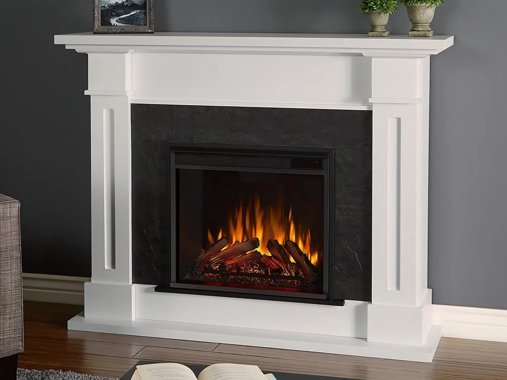 Kipling Electric Fireplace Mantel Package In White