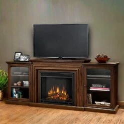Frederick Electric Fireplace TV Stand In Chestnut Oak -electric fireplace Store 7740E Frederick CO 1000
