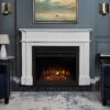 Harlan Grand Infrared Electric Fireplace Mantel Package In White -electric fireplace Store 8060E Harlan Grand W 1000