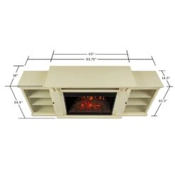 Tracey Grand Electric Fireplace TV Stand In Distressed White -electric fireplace Store 8720E Tracey DSW LA 73744643 aa68 4996 8dda 053e0c3a5025