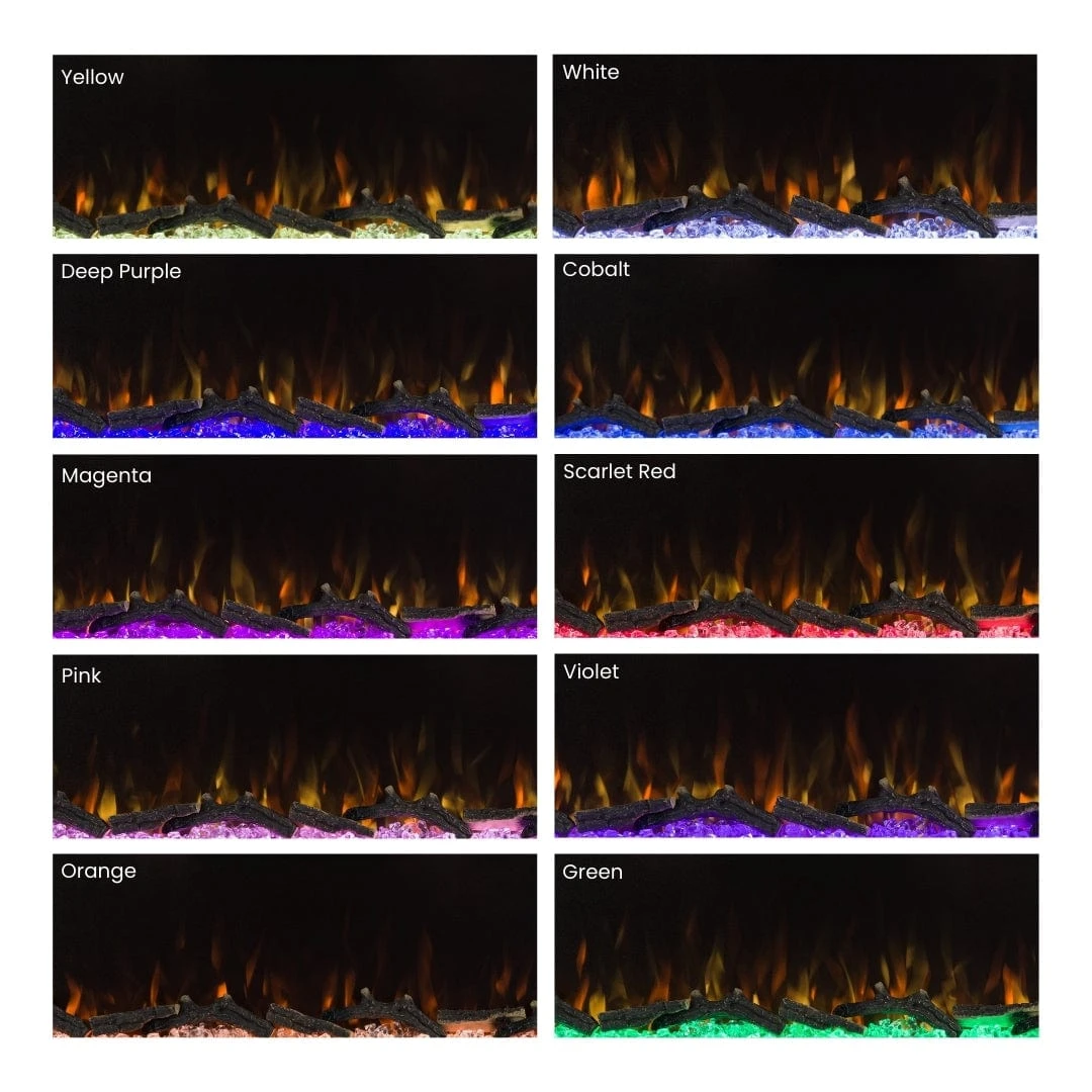 Modern Ember 72 In. Aerus LED Smart Electric Fireplace In Black With App Remote Control, Timer, And Multi-Color Flames 6 Modern Ember 72 In. Aerus LED Smart Electric Fireplace In Black With App Remote Control, Timer, And Multi-Color Flames - Image 6