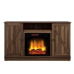 Alexander Electric Fireplace TV Stand In Weathered Brown -electric fireplace Store Alexander Electric Fireplace Silo Straight