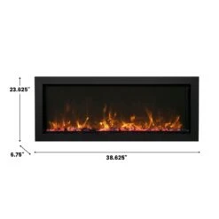 Amantii Panorama Series 40-In Slim Built-In Electric Fireplace -electric fireplace Store Amantii 40 Inch Red Panorama Slim