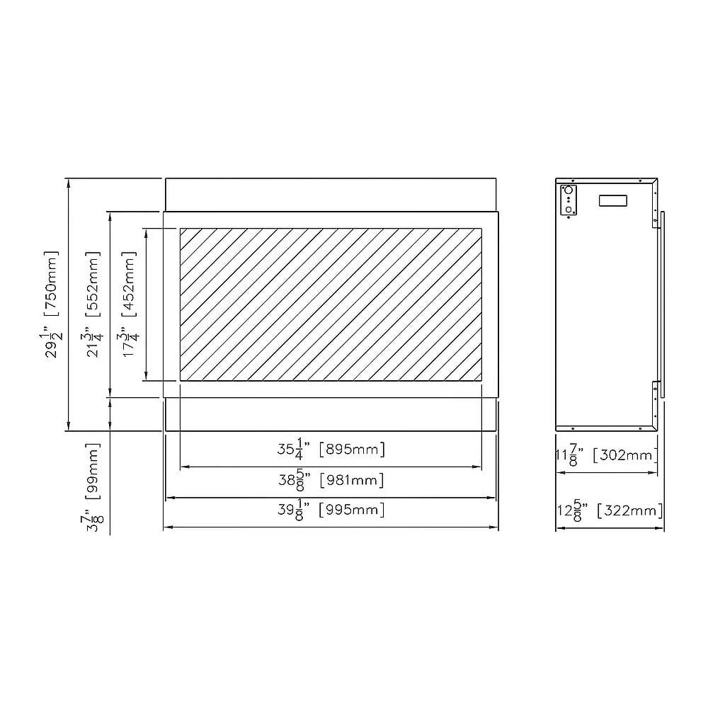 Amantii 40-in Panorama XT Smart Linear Electric Fireplace 4 Amantii 40-in Panorama XT Smart Linear Electric Fireplace - Image 4