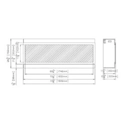 Amantii 72-in Panorama XT Smart Linear Electric Fireplace 18 Amantii 72-in Panorama XT Smart Linear Electric Fireplace -electric fireplace Store Amantii BI 72 DEEP XT Dimensions