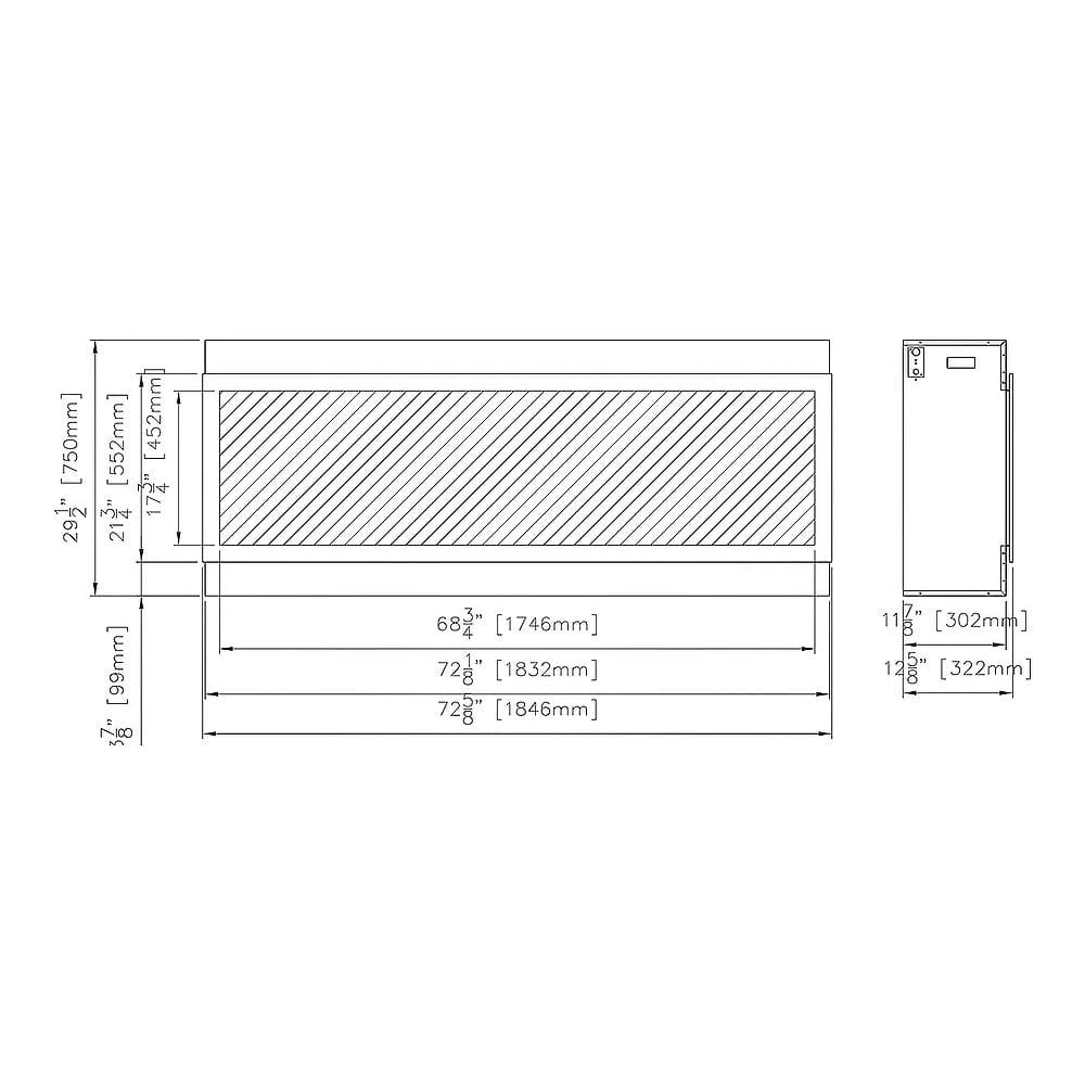 Amantii 72-in Panorama XT Smart Linear Electric Fireplace 15 Amantii 72-in Panorama XT Smart Linear Electric Fireplace - Image 15
