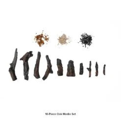 Amantii 38-In Traditional Bespoke Smart Built-In Electric Fireplace -electric fireplace Store Amantii DESIGN MEDIA OAK 10PCE silo 1