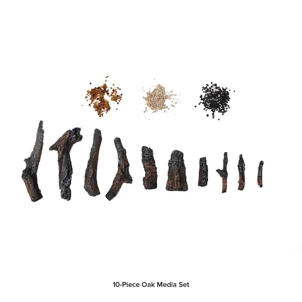 Amantii 10-Piece Oak Log Set W/ Media Pack 1 Amantii 10-Piece Oak Log Set W/ Media Pack