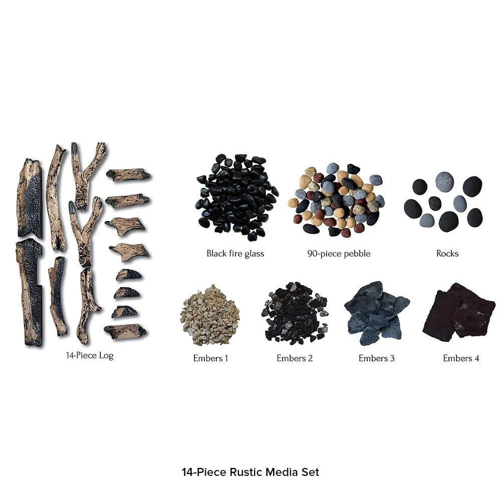 Amantii 14-Piece Log Set W/ Deluxe Media Pack - DESIGN-MEDIA-14PCE 1 Amantii 14-Piece Log Set W/ Deluxe Media Pack - DESIGN-MEDIA-14PCE
