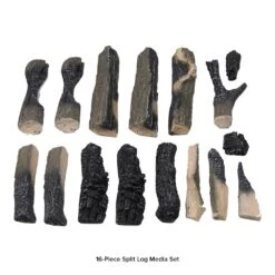 Amantii 16-Piece Split Log Set W/ Media Pack