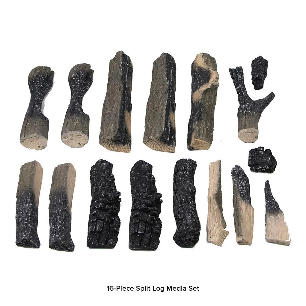 Amantii 16-Piece Split Log Set W/ Media Pack 1 Amantii 16-Piece Split Log Set W/ Media Pack