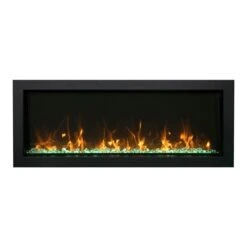 Amantii Panorama Series 50-In Slim Built-In Electric Fireplace -electric fireplace Store Amantii Green Panorama Slim